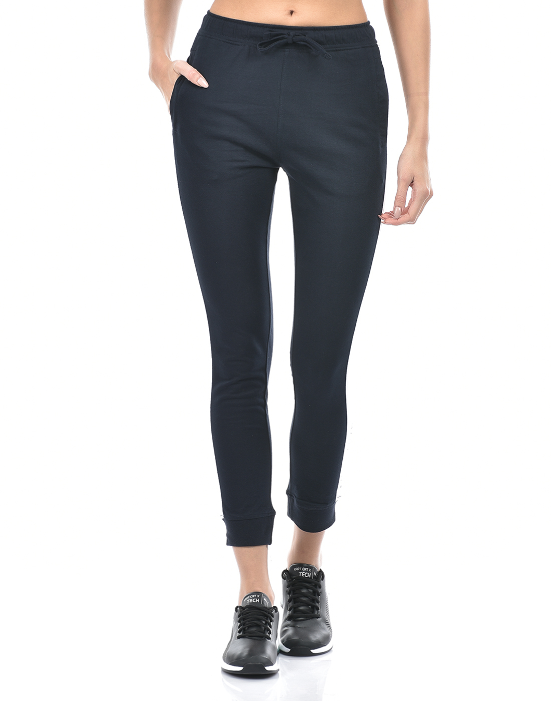 Numero Uno Women Striped Navy Track Pants